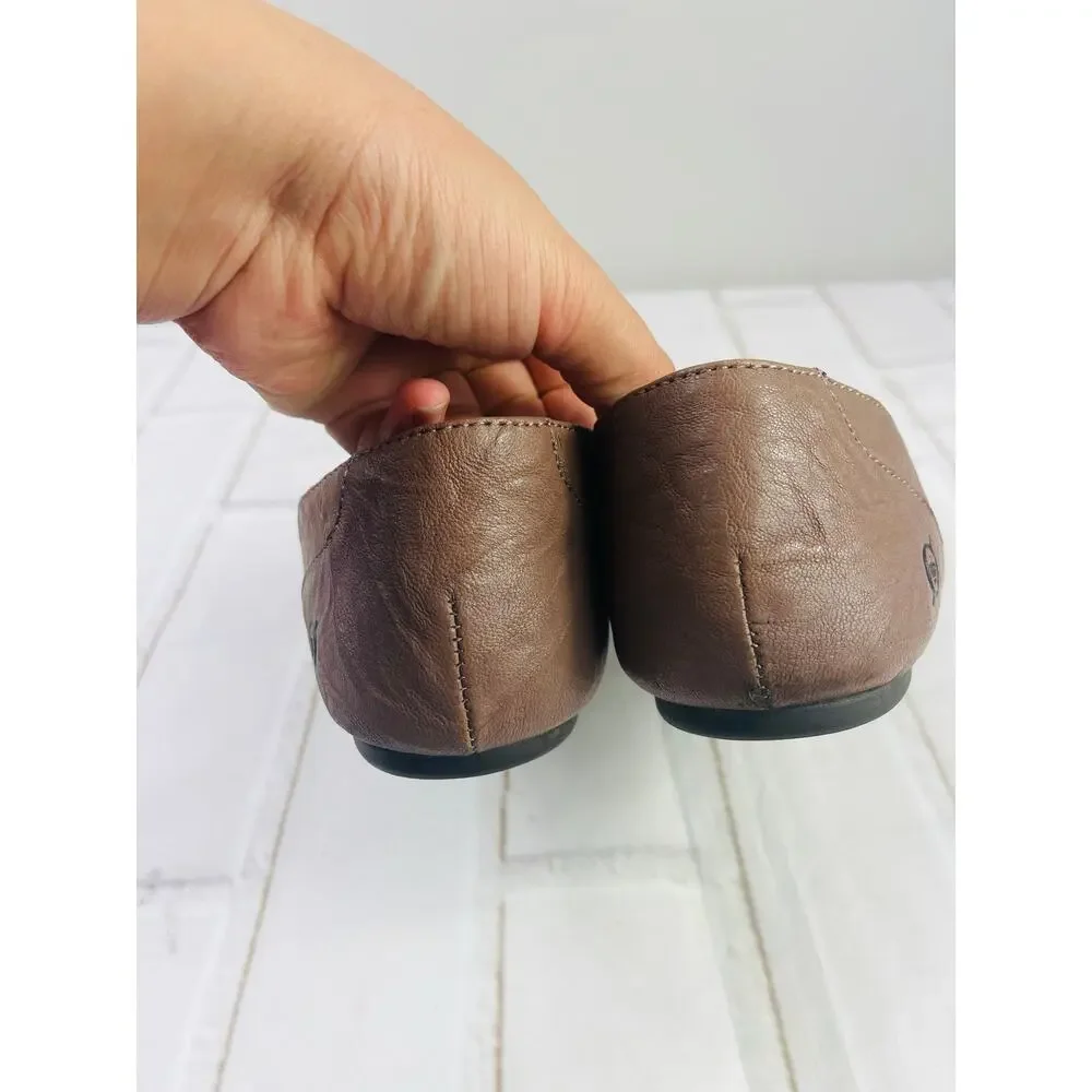 Born leather brown ballet flats size 8.5